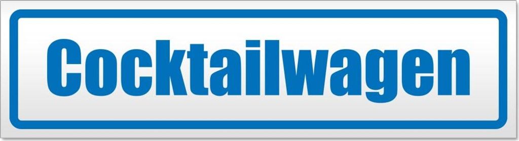 Cocktailwagen Magnetschild Schild magnetisch