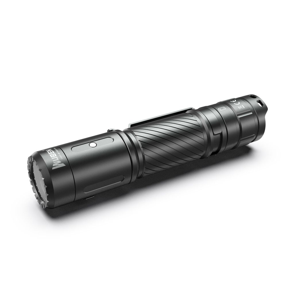 WUBEN LED Taschenlampe, wiederaufladbar, wasserdicht, 6 Modi, kleine Taschenlampe für Outdoor, Camping, Wandern & Notfälle, Schwarz