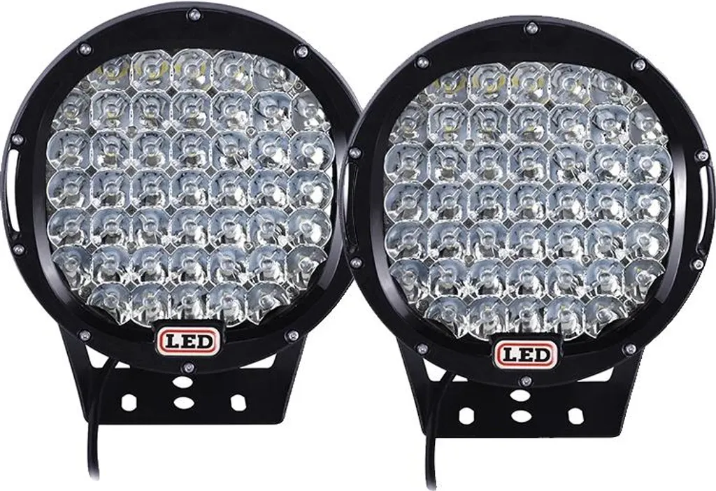 Phare LED 225W Puissant Faisceau Spot Noir pour Éclairage de Chantier