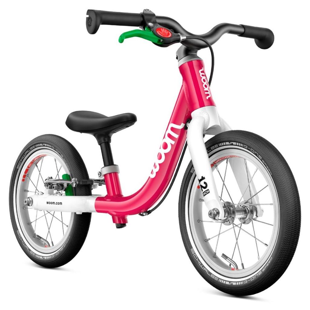 WOOM GO 1, Balance-Bike, Kinder, Unisex, Senkrecht, Aluminium, Schwarz, Pink, Weiß