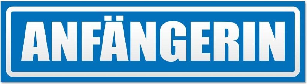 Kiwistar Anfängerin invertiert Magnetschild Schild magnetisch - 45cm Blau - Magnetfolie für Auto PKW Kfz