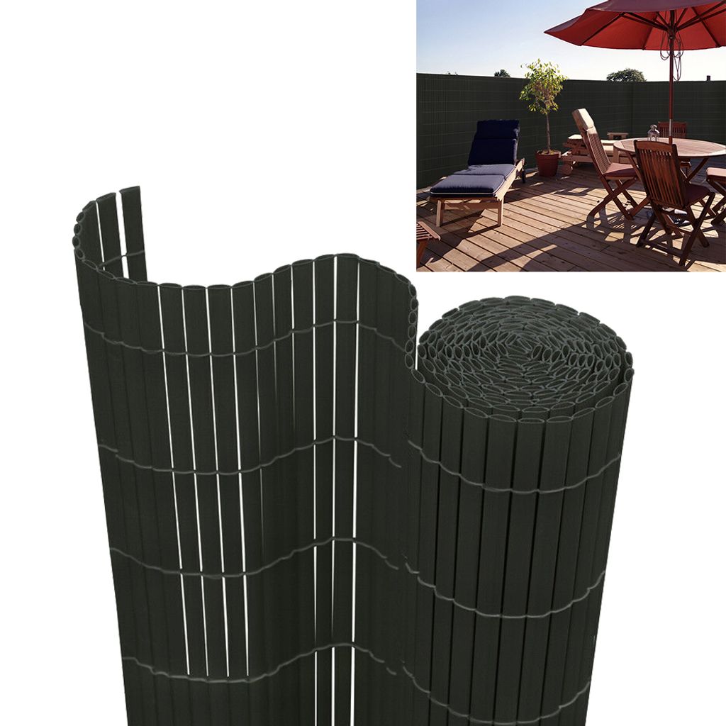 LARS360 120x400cm PVC rohož soukromí plot bambus - plot Obrázek produktu 
