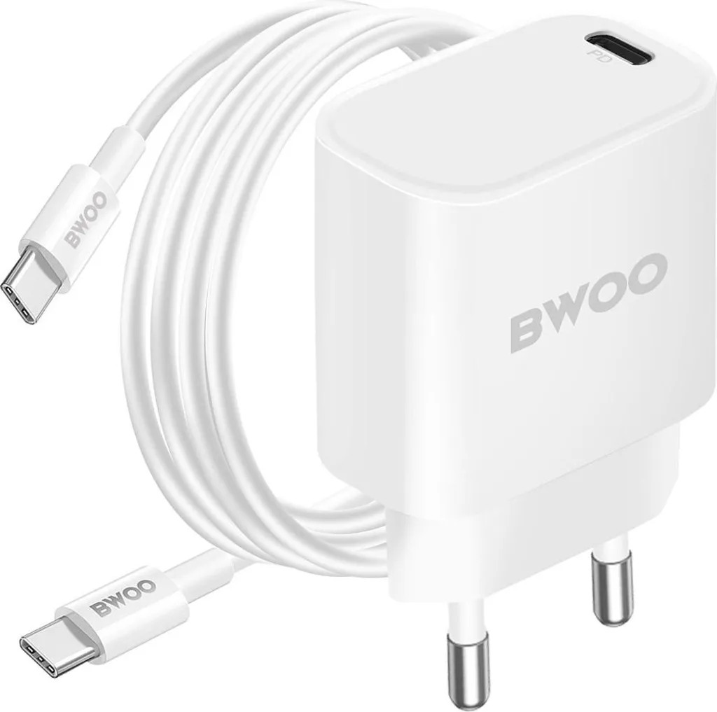 Caricatore Bwoo 20W Travel Edition + Cavo PD 60W | Potenza in Valigia