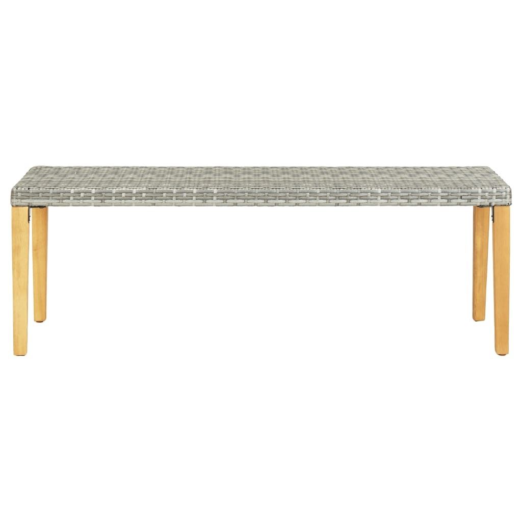 vidaXL Panchina da giardino 80 cm in poly rattan grigio Immagine del prodotto 