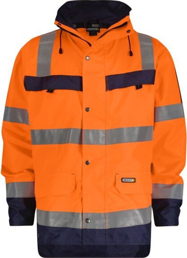 DASSY Warnschutzjacke ATLANTIS Regenjacke Gr. 4XL orange/blau