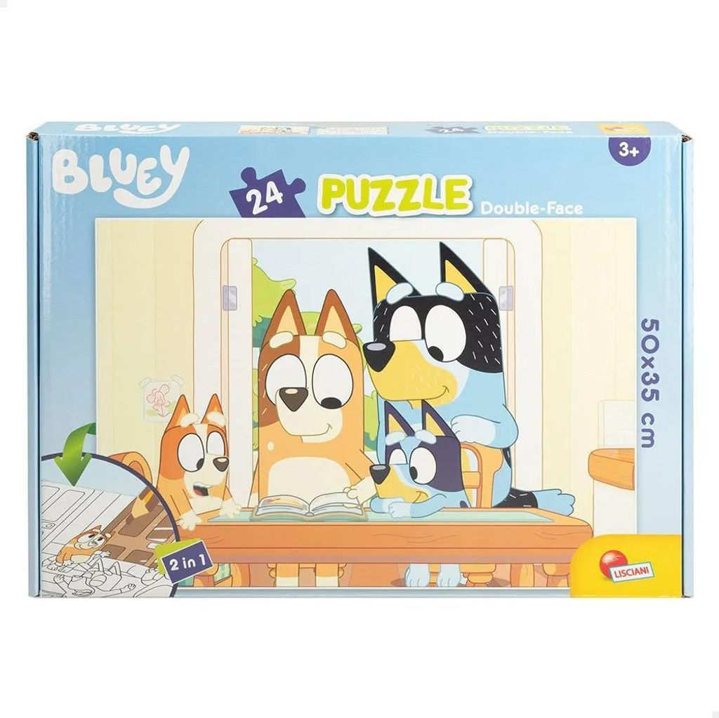 K3yriders Bluey Doppelseitiges Zum Ausmalen 24 Groe Puzzleteile Mehrfarbig Mehrfarbig One Size