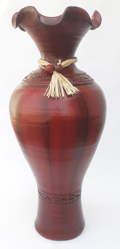 BODENVASE "KLASSIK I" - Größe: ca.70 CM Bordeaux / Weinrot