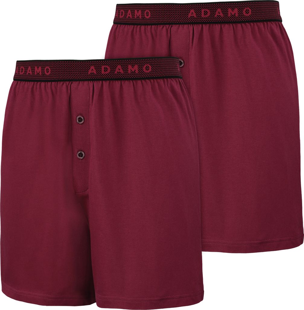 Adamo 2er-Pack Boxershorts Übergröße weinrot