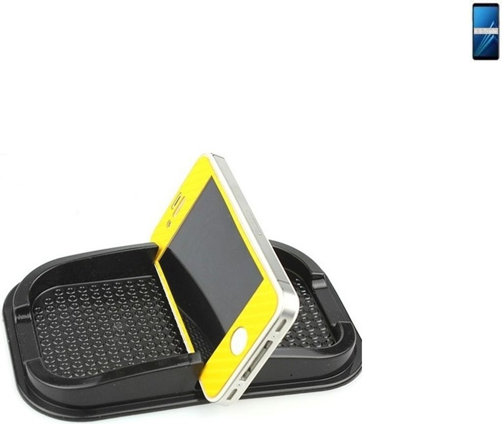 K-S-Trade Auto Anti Rutsch Matte Smartphone-Halter kompatibel mit Samsung Galaxy A8 (2018) Duos Haft Pad Armaturenbrett Handy-Halterung Silikon