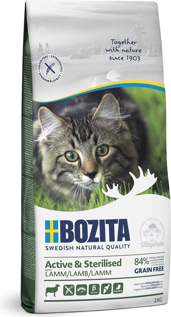 Bozita Cat Active & Sterilised Grain free agneau 2kg Image du produit 