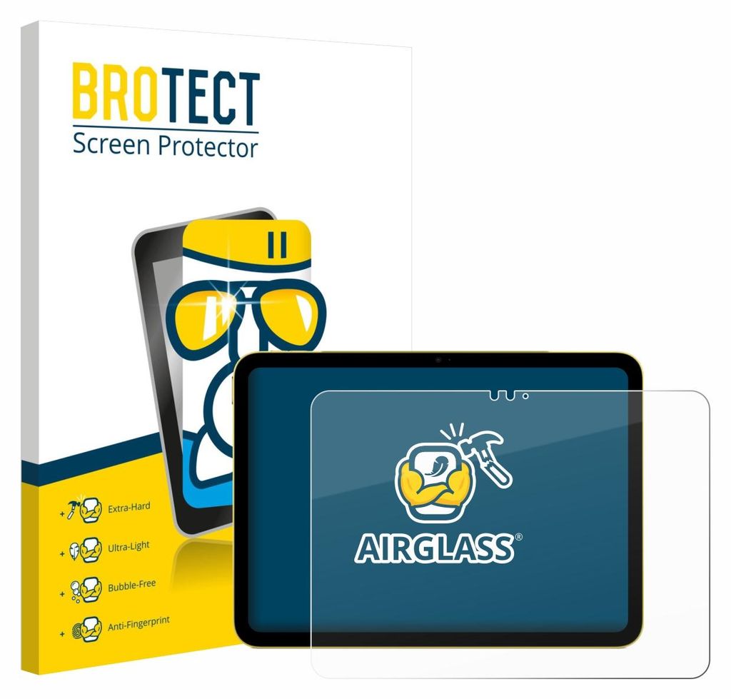 BROTECT Schutzglas für Apple iPad Air 11" M3 WiFi 2025 Schutzfolie Panzer Folie Glas Display Schutz klar