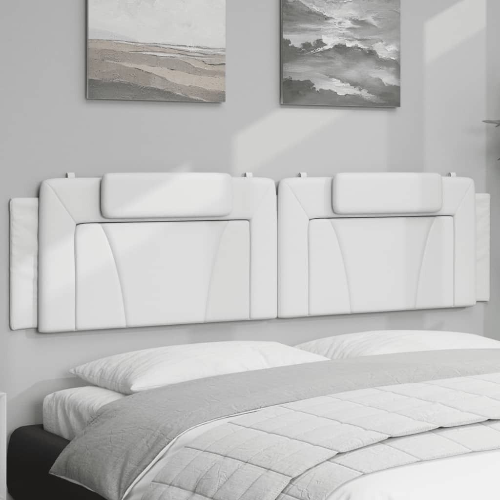Design Kopfteil-Kissen Weiß 200 cm Kunstleder, Kopfteile 2024 Neu