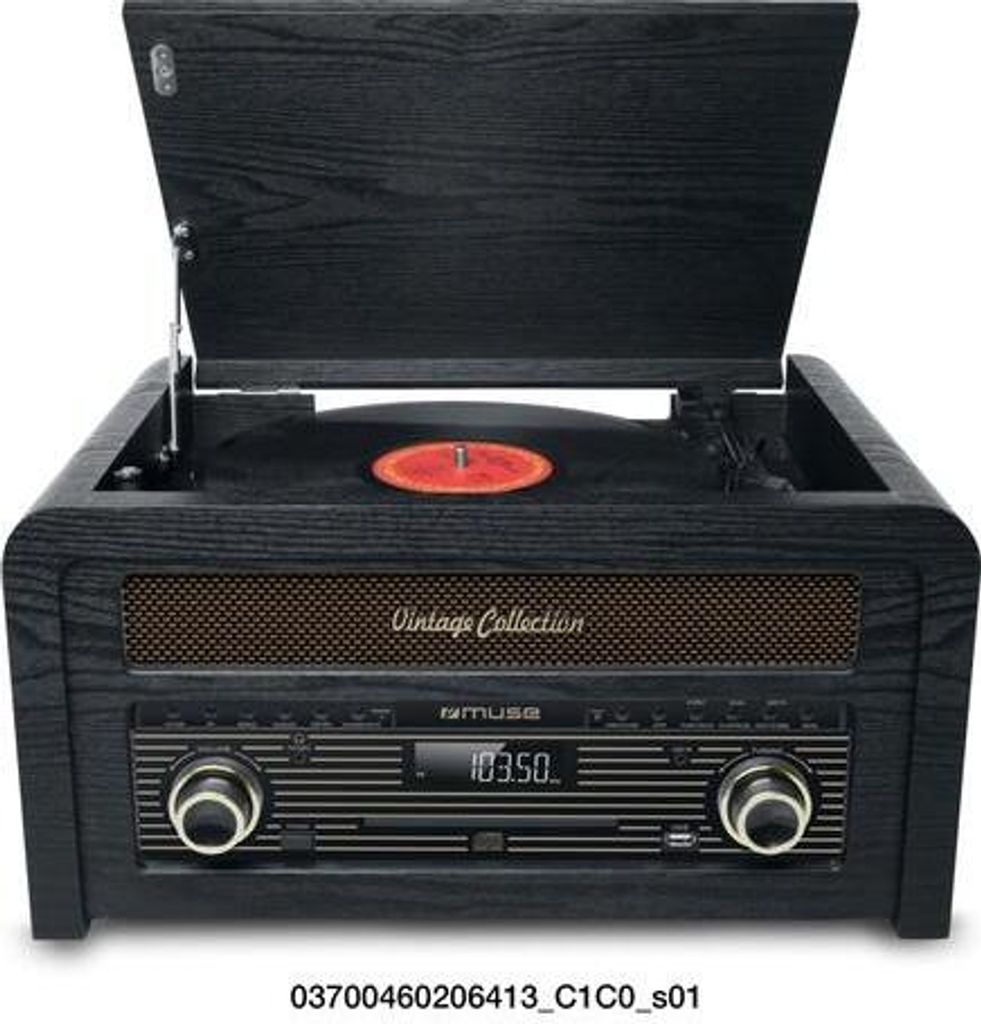 33/45 / 78t 3-gang-stereo-vinyl- / cd- / usb-plattenspieler Muse MT115W