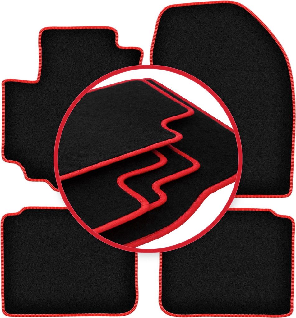 CARLUX-RED Autofußmatten für: Suzuki SX-4 S-Cross FL Crossover (2018-)