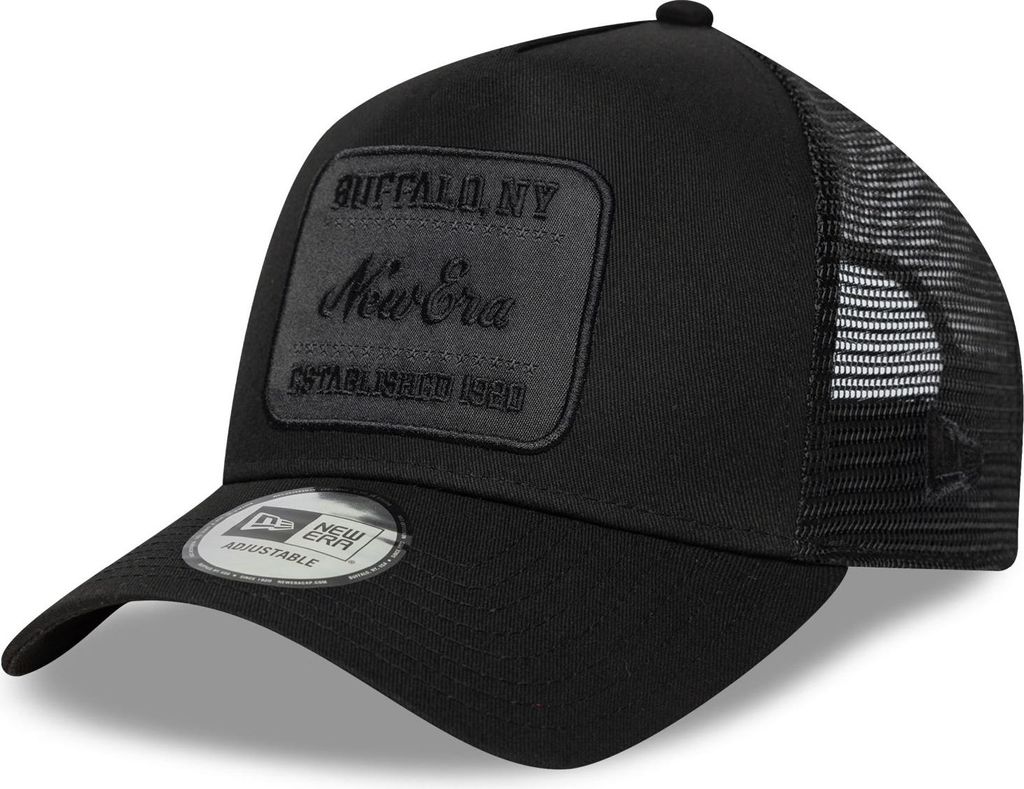 New Era A-Frame Trucker Cap - BRAND PATCH schwarz