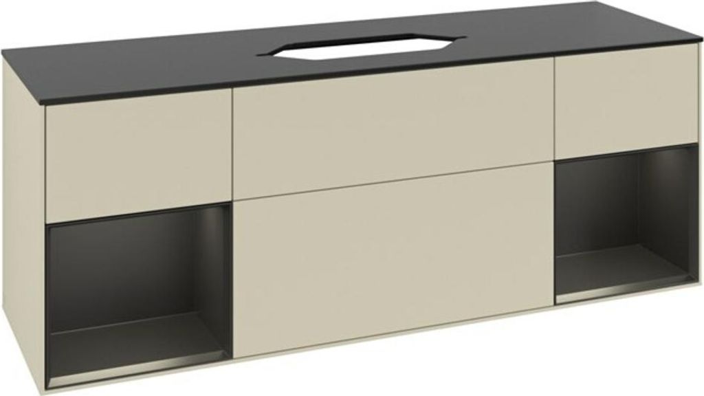 V&B Waschtischunterschrank Finion 160x60,3x50,1cm, Rg b m Lac, si Gr m Lac