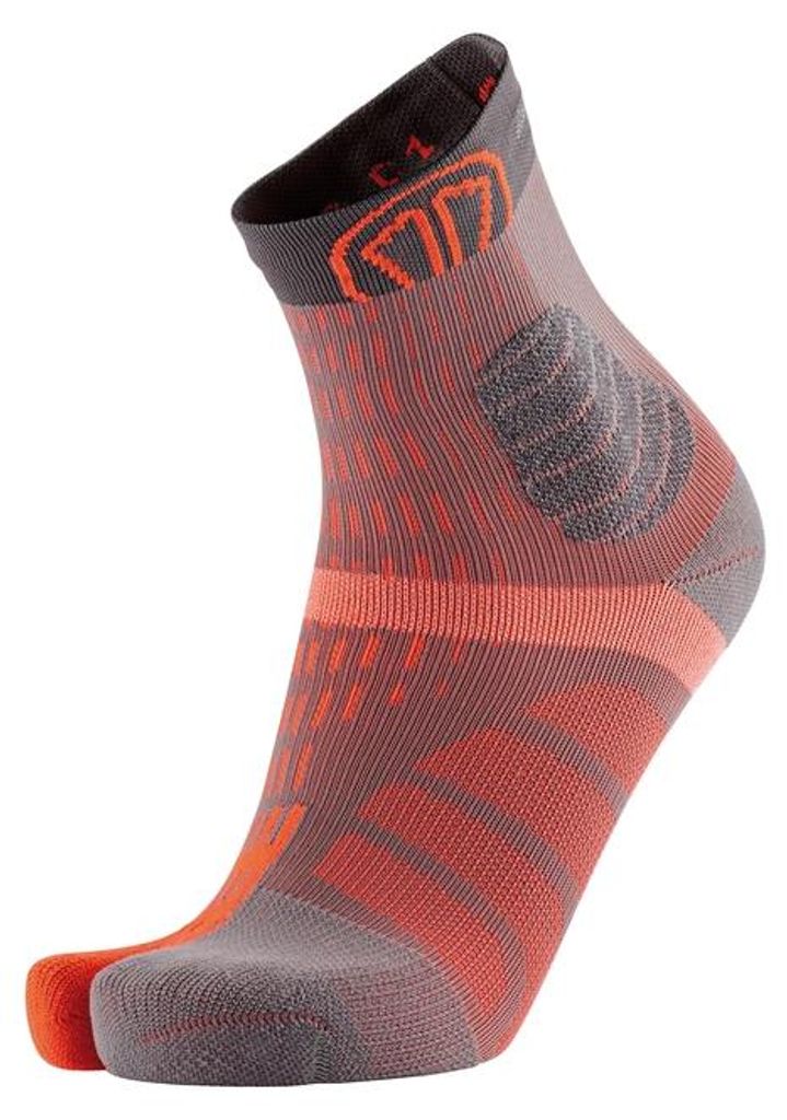 SIDAS T-FREE Trail - Trailrunning-Socken - Orange/Grey Orange/Grey 44