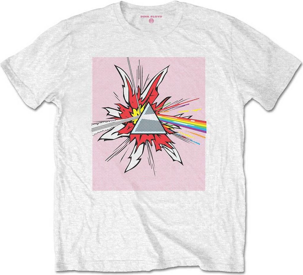 Pink Floyd Lichtenstein Prism White S T-Shirt Produktbild 