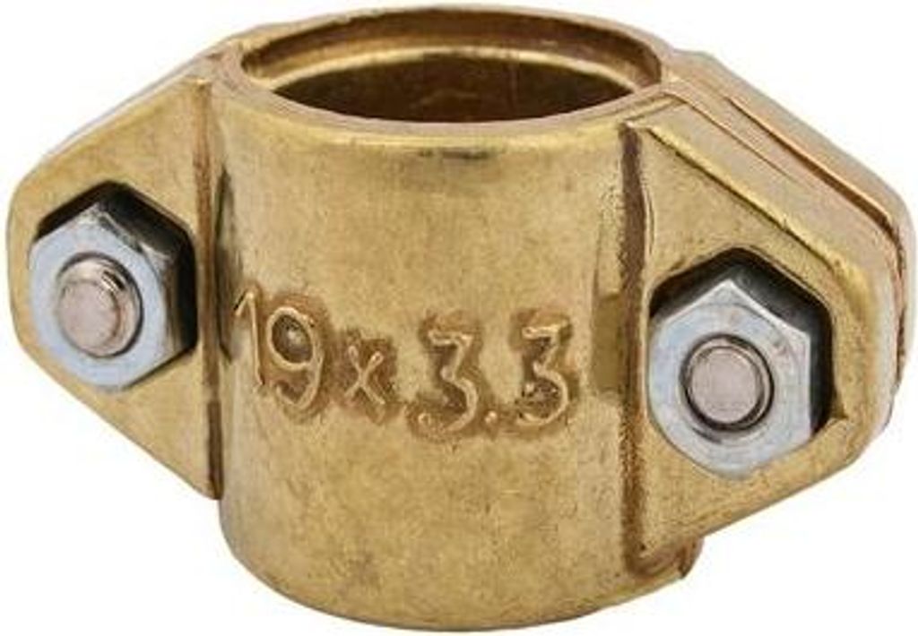 Js Klemmschale, 2-Teilig Spannbr.35-41,Dn32,1 1/4",Messing