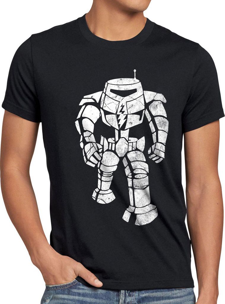 style3 Sheldon Walking Robot Herren T-Shirt, Größe:4XL, Farbe:Schwarz