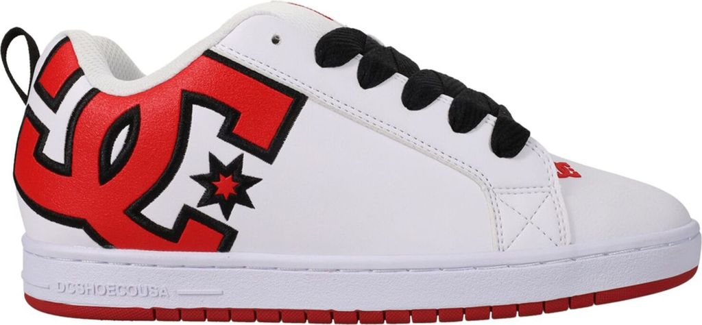 Dc Shoes Court Graffik In White Red For Men – 12 UK - 47 EU - 13 US / White Red