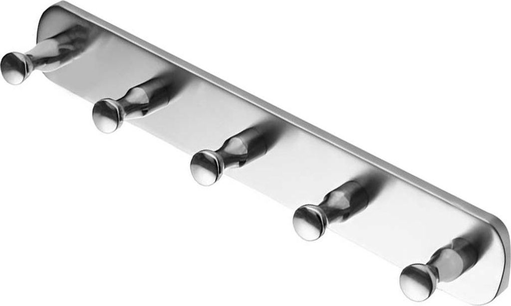 Avizar, Handtuchhalter Wand 5 Haken Edelstahl 3M, Silber