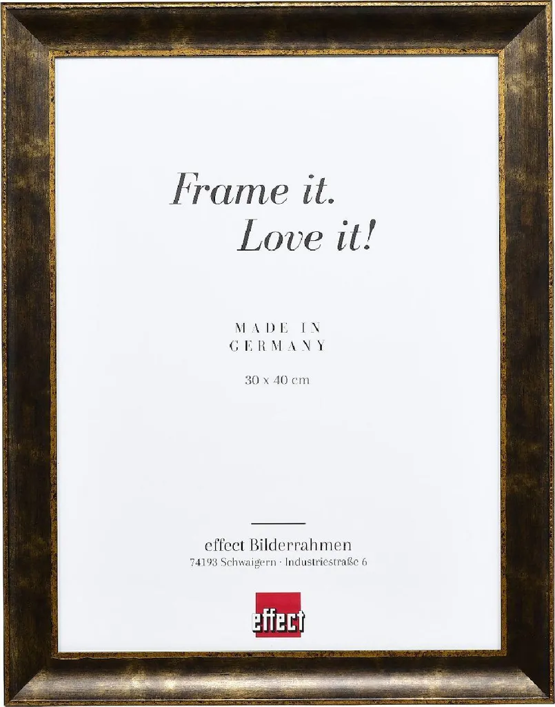 Cornice Elegante in Legno Nero 27x48 | Vetro Minerale Profilo 68