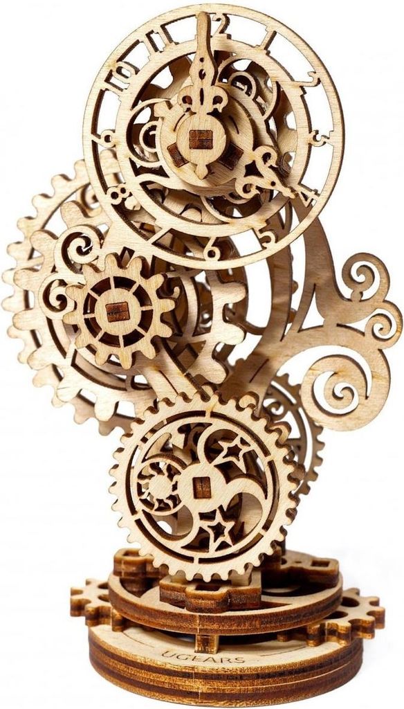 3D-Holz-Steampunk-Uhr 2.0 uGEARS-Puzzle Produktbild 