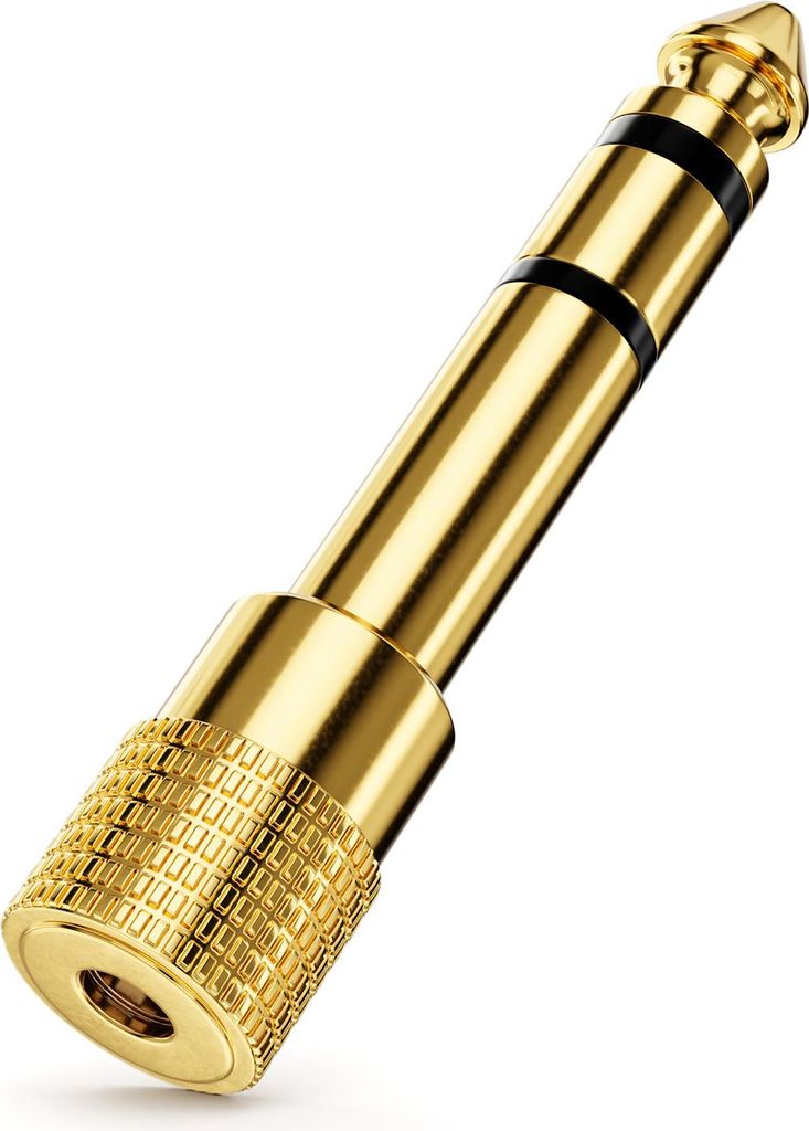 deleyCON 1x Stereo Audio TRS Klinken Adapter Kupplung 6,35mm Klinken Stecker zu 3,5mm Klinken Buchse HiFi Receiver Heimkino Systeme Mischpult Verst...