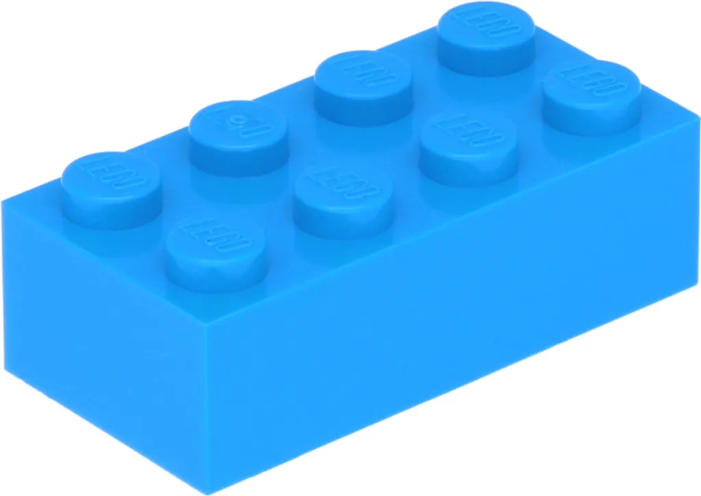 Briques LEGO 2x4 Cyan Foncé x100 pour réparer et agrandir vos sets