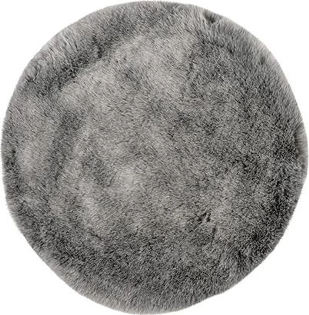 Tapis de salon rond gris argent Samba 495 diamètre 160 cm design