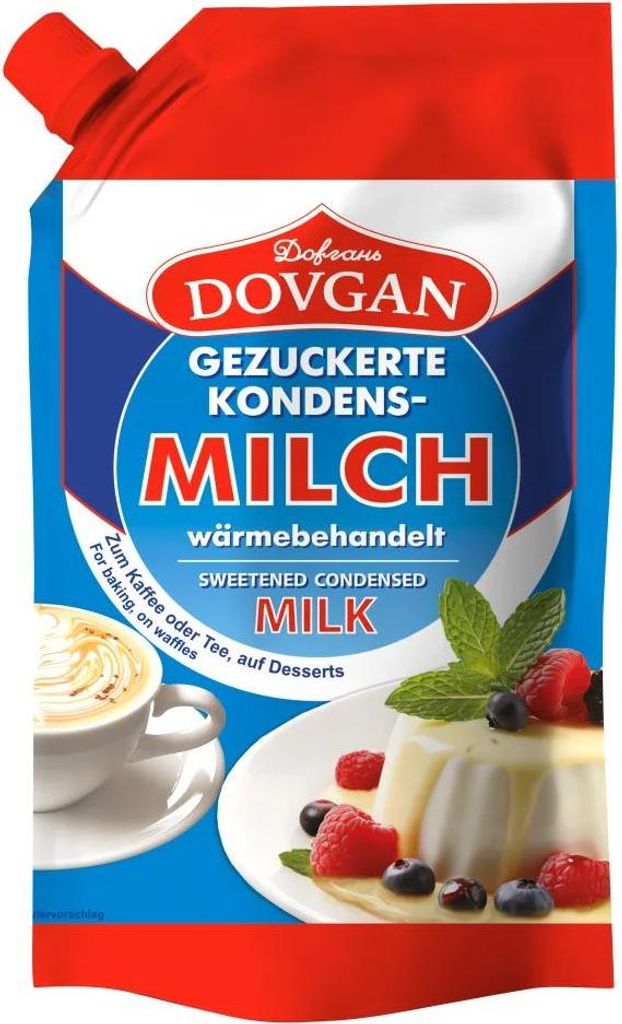 DOVGAN gezuckerte Kondensmilch in Doypack 300g