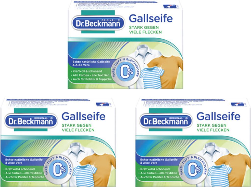 3 x Dr. Beckmann Gallseife stark gegen Flecken Produktbild 