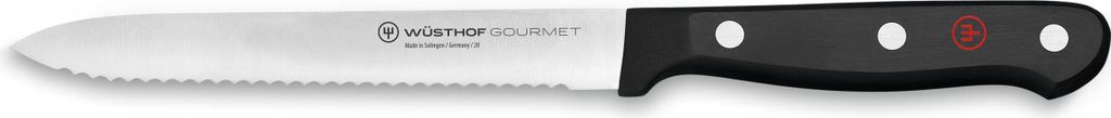 Wüsthof Aufschnittmesser mit Wellenschliff / Utility Knife Serrated Edge Gourmet 14 cm 1025046314 – EAN 4002293104096 – Art.-Nr. 2023063303