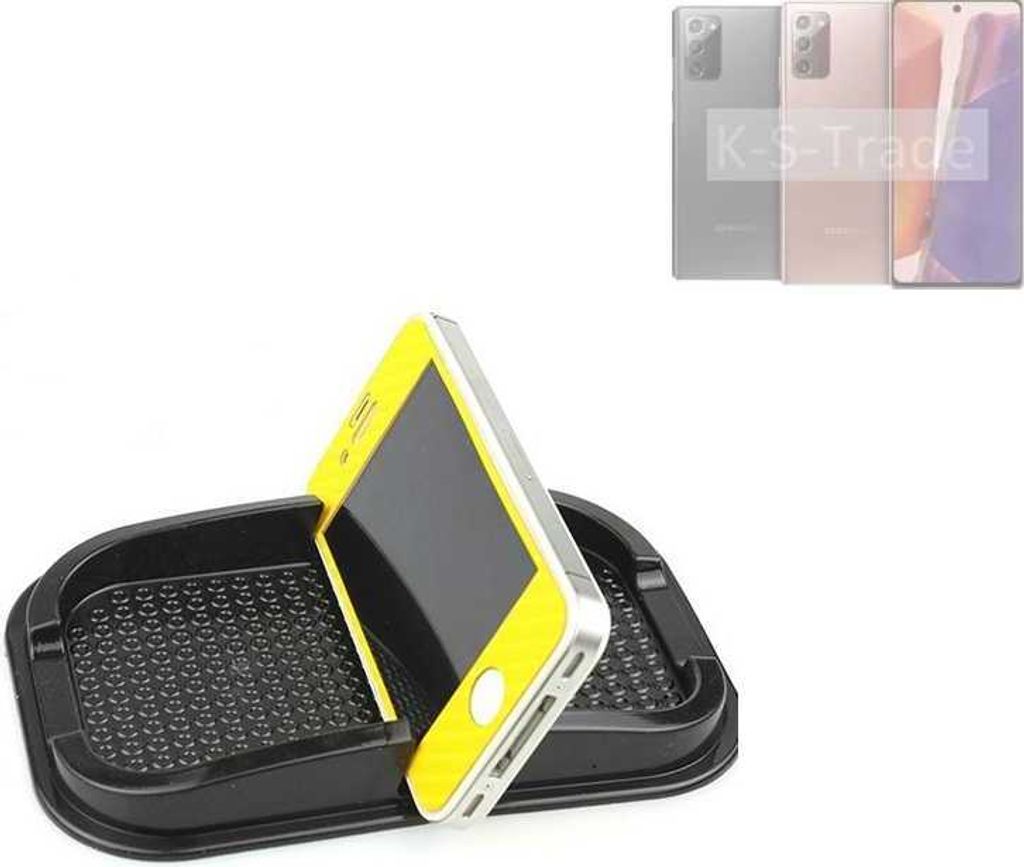 K-S-Trade Auto Anti Rutsch Matte Smartphone-Halter kompatibel mit Galaxy Note 20 LTE Haft Pad Armaturenbrett Handy-Halterung Silikon