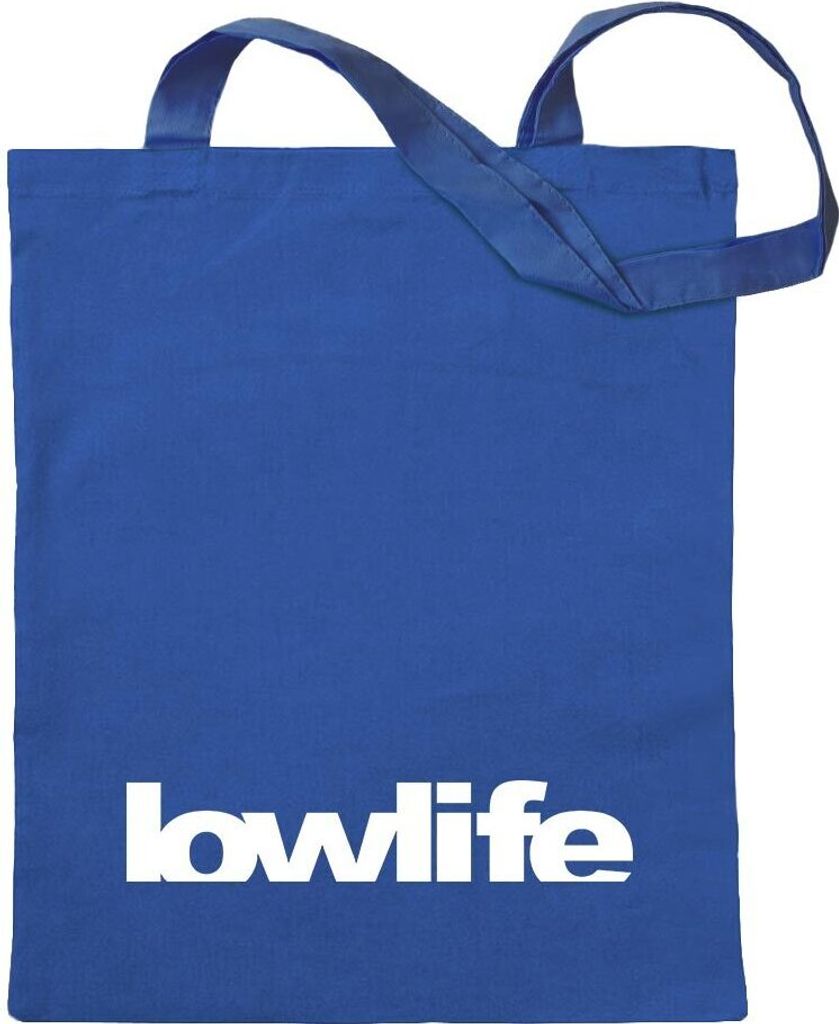 Kiwistar - Baumwolltasche - royalblau - Lowlife - Low Standarts - Tragetasche Stoffbeutel Umhängetasche Langer Henkel