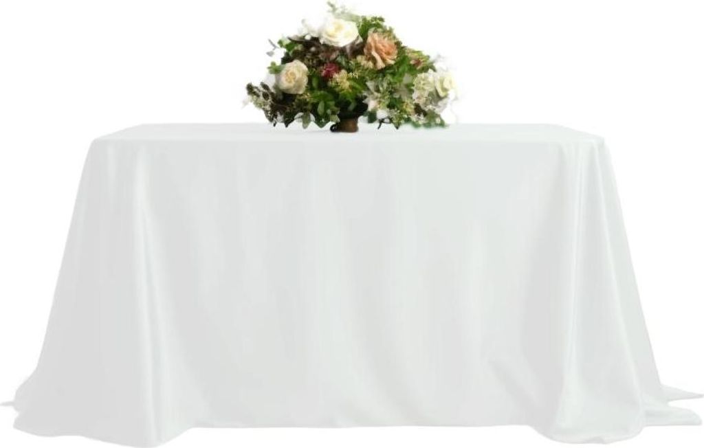 Weiße Tischdecke 230 × 230 cm – Klassische Tischwäsche für Produktbild 