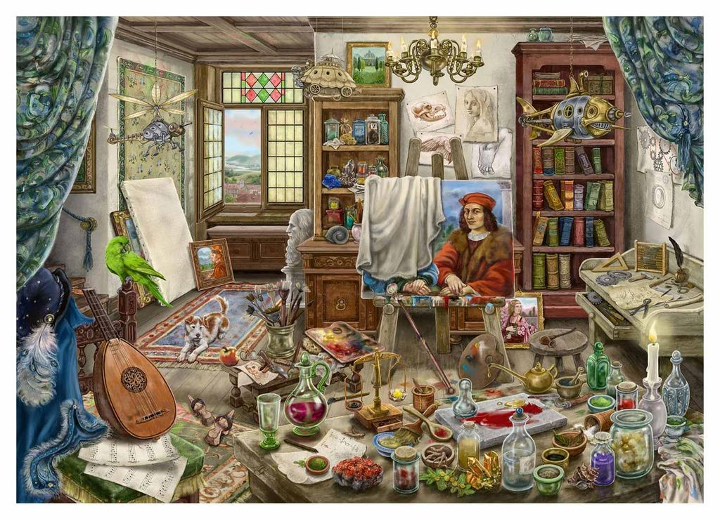 Ravensburger Escape Puzzle Da Vinci Künstleratelier - 759 Teile Kunstpuzzle