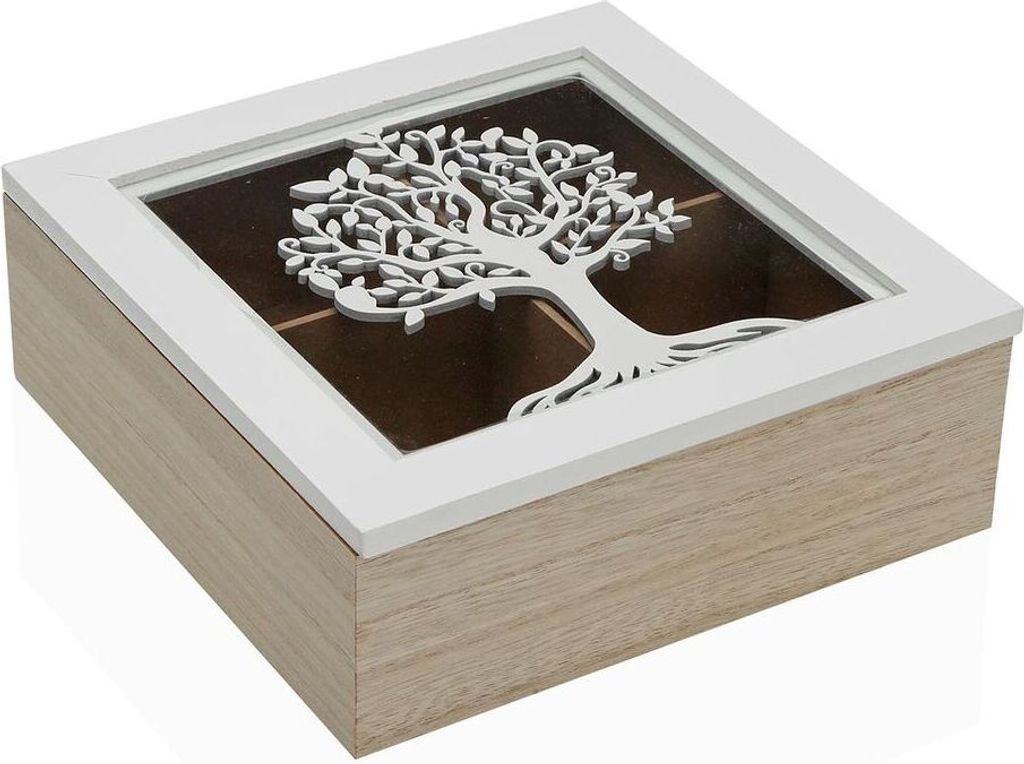 Teebox Versa, houten MDF, 20 x 7 x 20 cm, afbeelding: Productafbeelding 