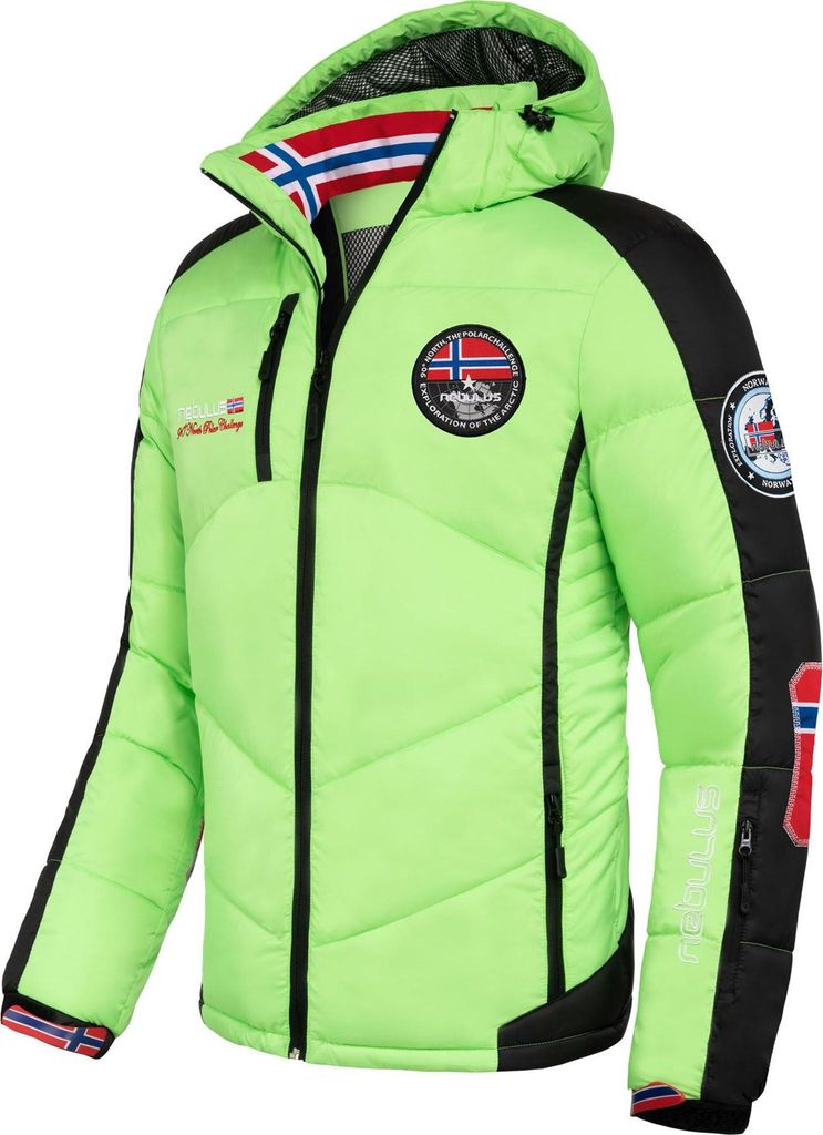 Nebulus Skijacke FORCE Herren, Outdoorjacken , Funktionsjacke , P4966 - Herren, schwarz-lime, L