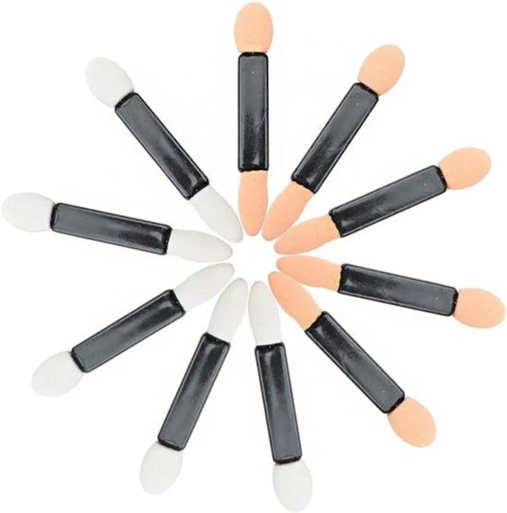 Applicateur cosmétique en latex noir pour fond de teint et mascara 100pc