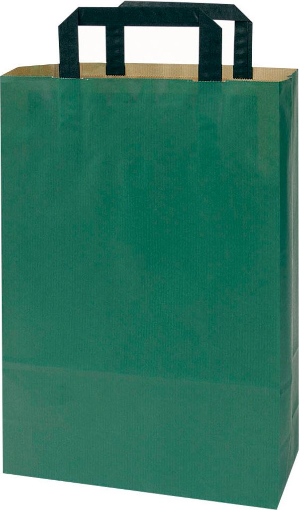 50 VP Papier-Tragetaschen Topcraft grün 32,0 x 42,0 cm