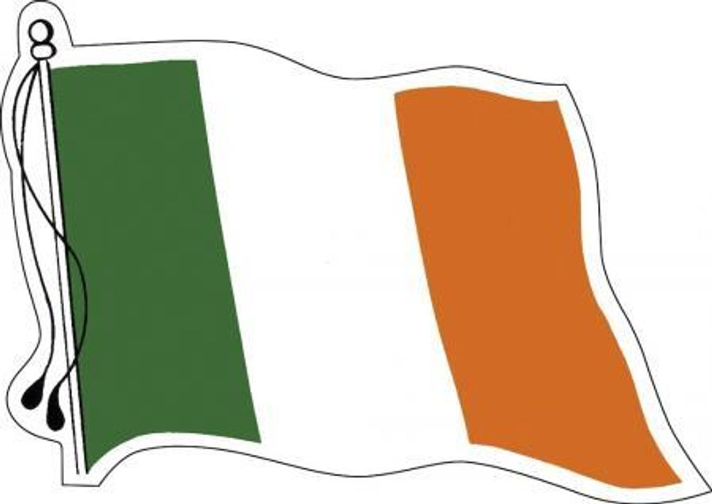 Aufkleber Autoaufkleber Länderfahne wehend - Ireland - Irland - 301322 - Gr. ca. 95mm x 70mm