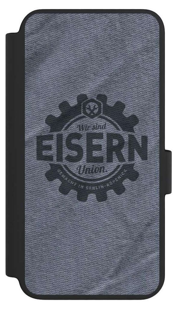 NIVOCASE Klapphülle für Samsung Galaxy S23 Handyhülle aus Kunst Leder NIVOflip schwarz 1. FC Union Berlin FCU Offizielles Lizenzprodukt
