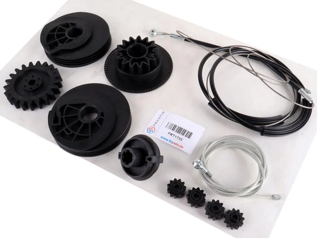 Kit de réparation porte électrique droite robuste avec câbles acier