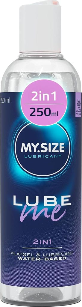 MY.SIZE Lube Me 2in1 Gleitgel 250 ml | Gleitmittel geruchsneutral | Wasserbasiertes Gleitgel & Playgel | Lubricant Gel Für Toys & Latexkondome gee...