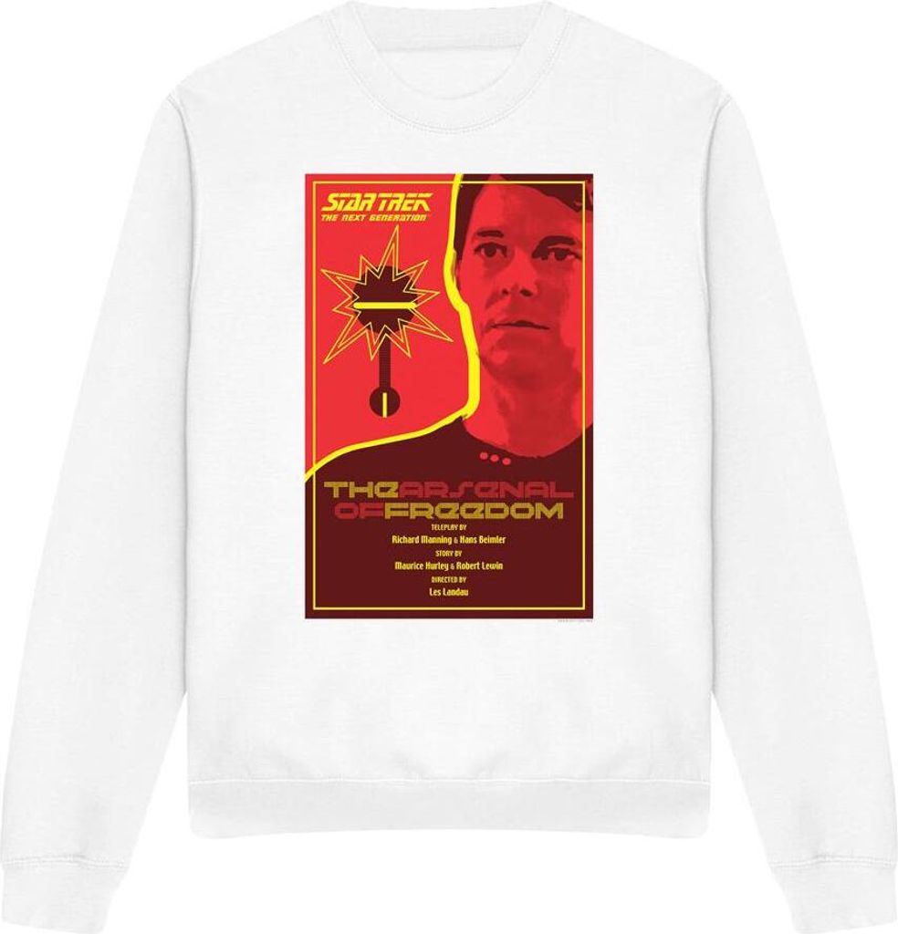 Star Trek - "The Next Generation Season 1 Episode 21" Sweatshirt für Herren/Damen Uni TV11707 (L) (Weiß)