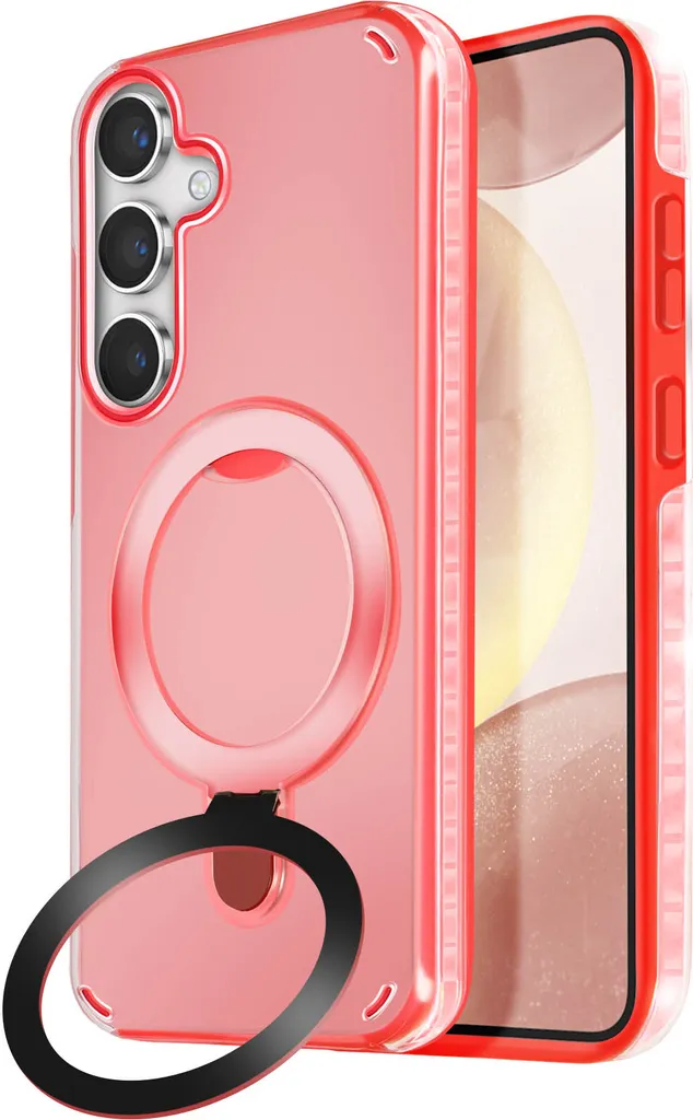 Cover Avizar MagSafe Samsung S25 Plus / S24 Plus - Antiurto Rossa