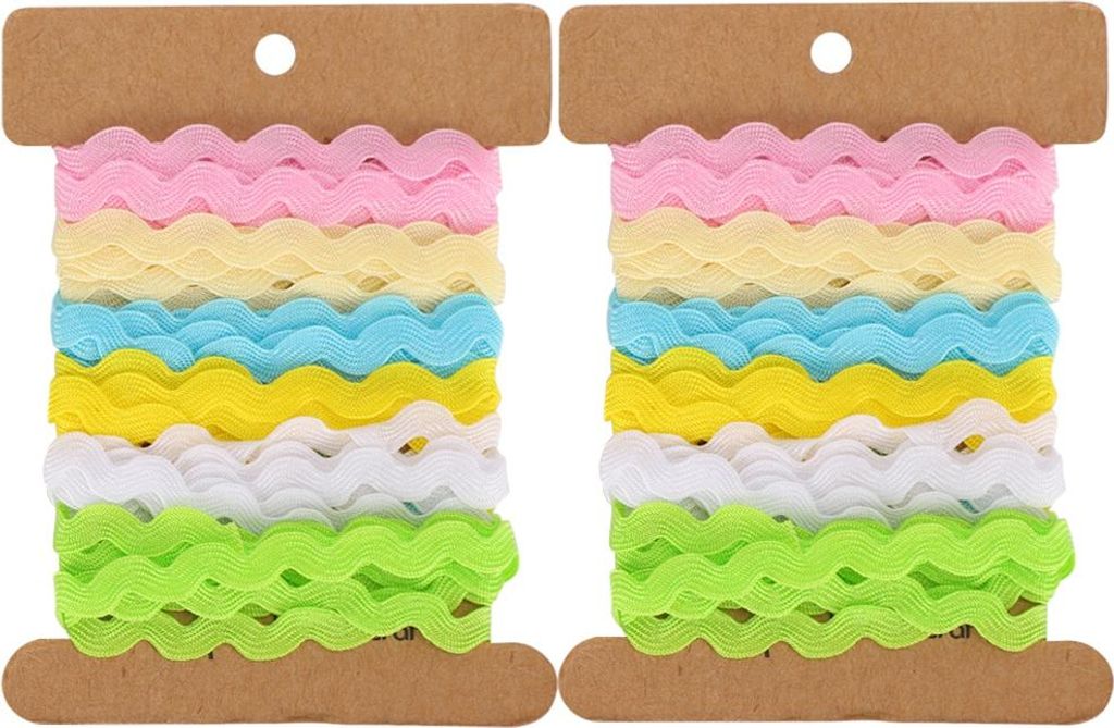 Stück farbiges Zickzackband DIY Handarbeitsmaterial Stoff Haaraccessoires Nähdekoration 8 mm (2)