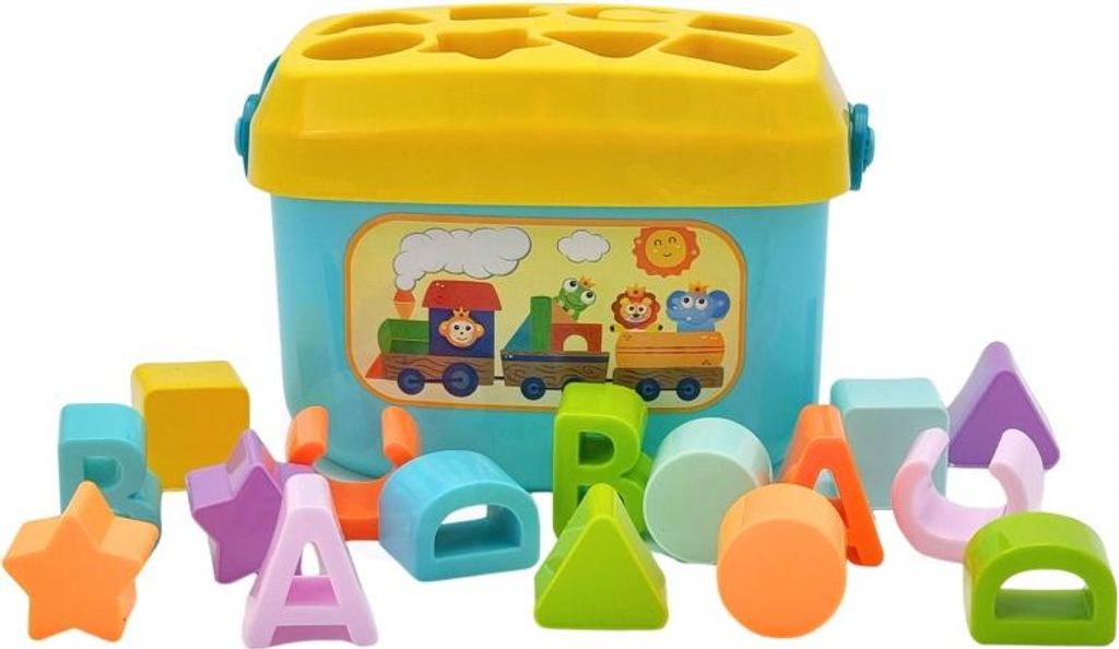 WOOPIE BABY Sorter 2w1 Skrzynka Walizka + Nauka Alfabetu i Kształtów